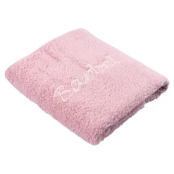 Handtuch personalisiert mit Namen, 50x100 cm, 100% Baumwolle rose