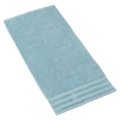 Handtuch personalisiert mit Namen, 50x100 cm, 100% Baumwolle rauchblau