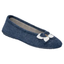Hausschuh-Ballerina „Bärbel“ marine