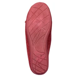 Hausschuh-Ballerina „Bärbel“ rot