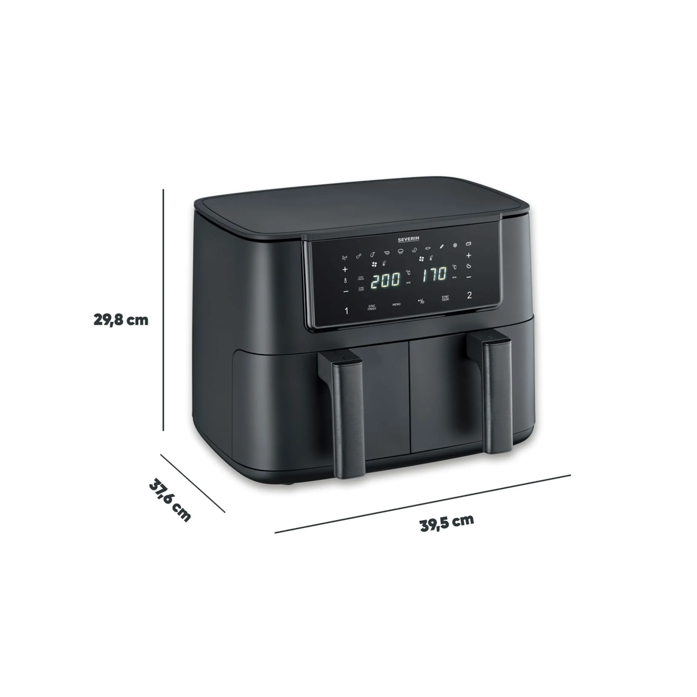 Heißluftfritteuse Black Line „Dual“ FR 2463