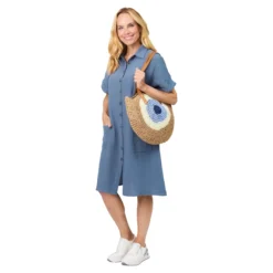 Hemdblusen-Kleid „Helena“ blau