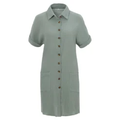 Hemdblusen-Kleid „Helena“ salbei