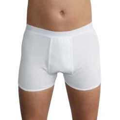 Herren-Inkontinenz-Boxershort weiß