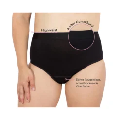 High-waist-Slip mit Saugeinlage