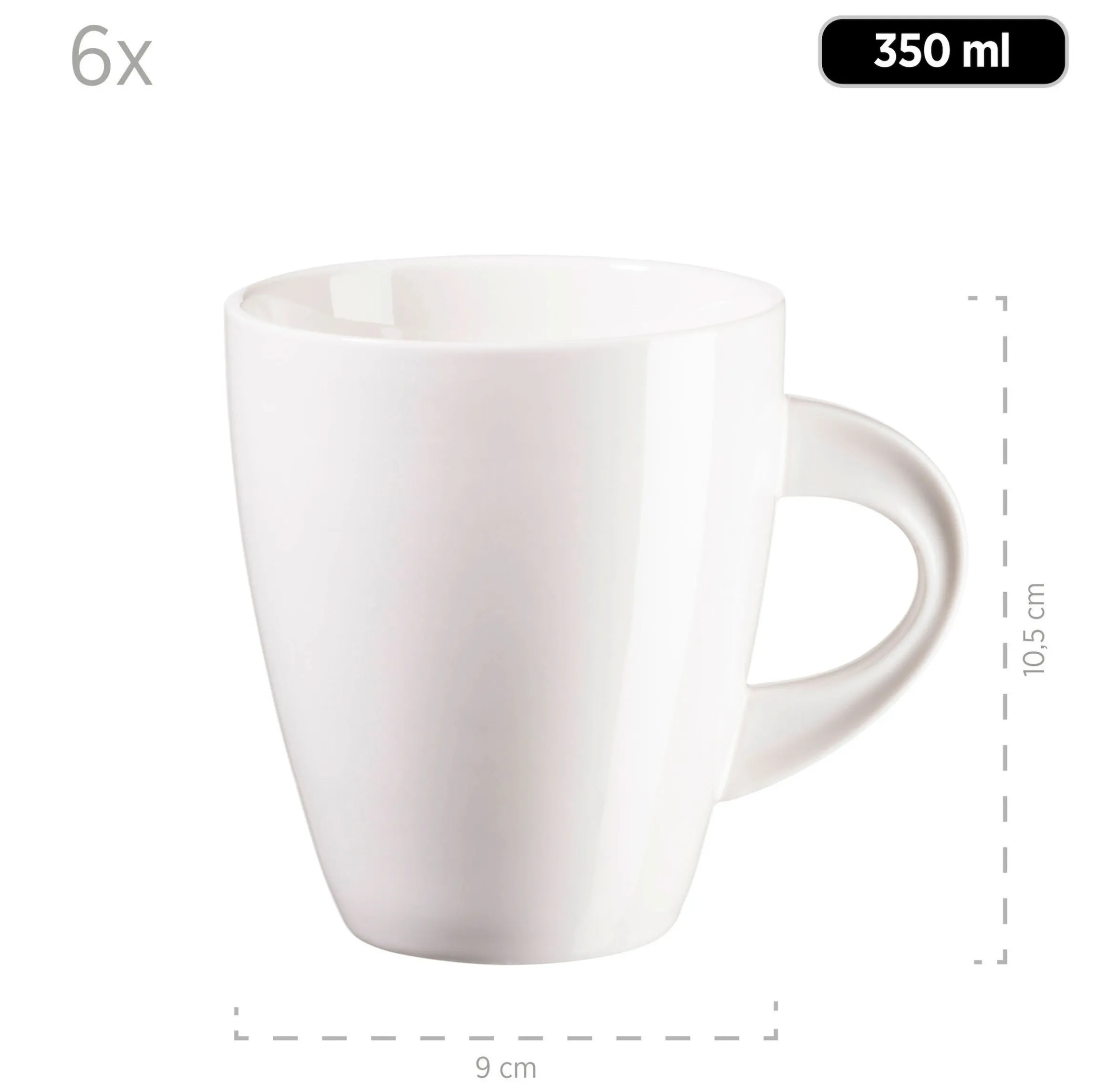 Kaffeebecher 40 cl, Porzellan LA MUSICA