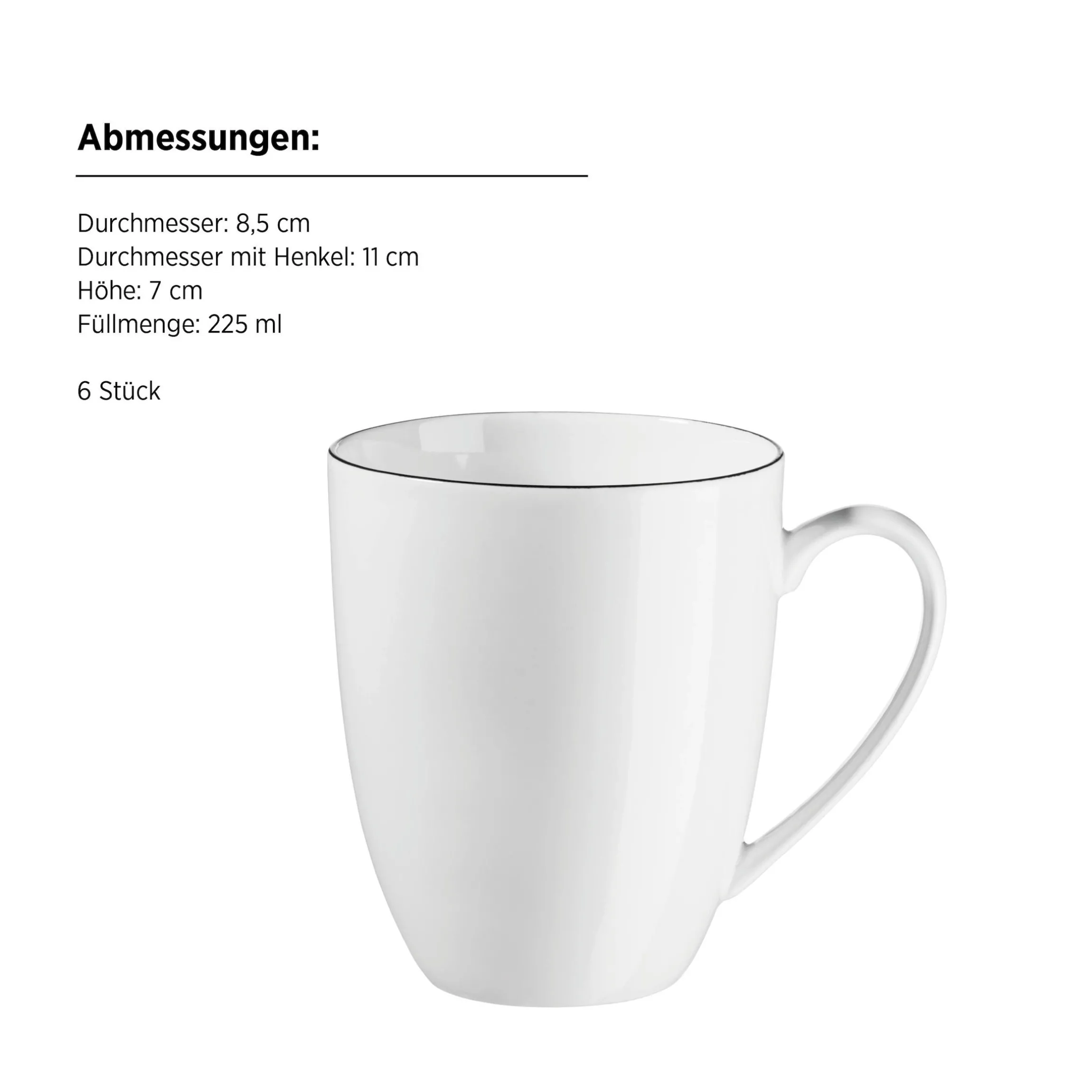 Kaffeebecher, Porzellan Felise