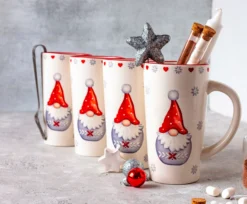 Kaffeebecher-Set, Steingut Aurela