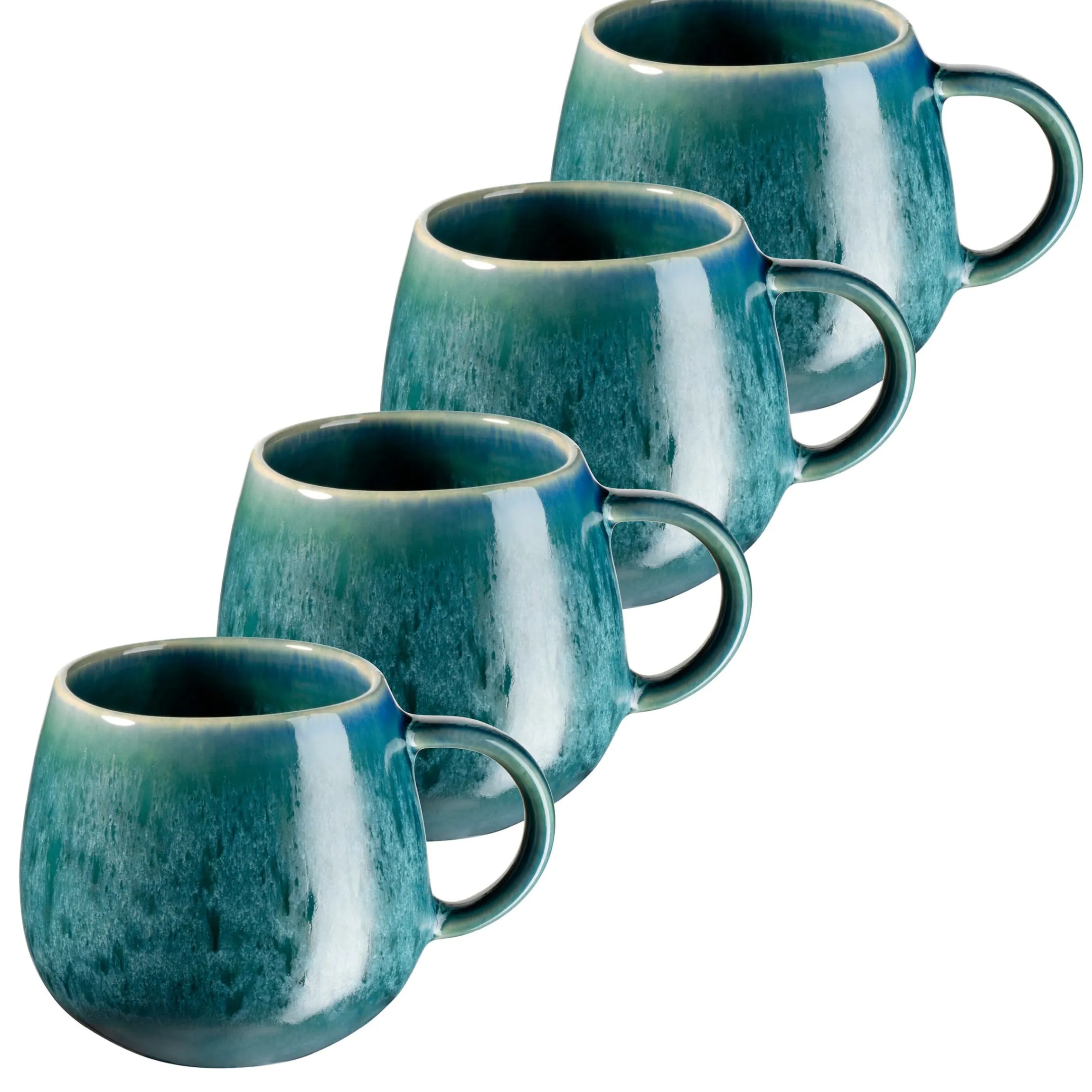 Kaffeebecher-Set, Steinzeug Carellia Blau