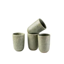 Kaffeebecher-Set, Steinzeug Moos'N'Stein Grün