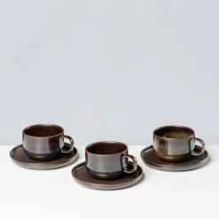 Kaffeeobertassen-Set, Steinzeug Glockenklang