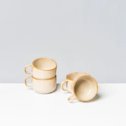 Kaffeeobertassen-Set, Steinzeug Nebelwald