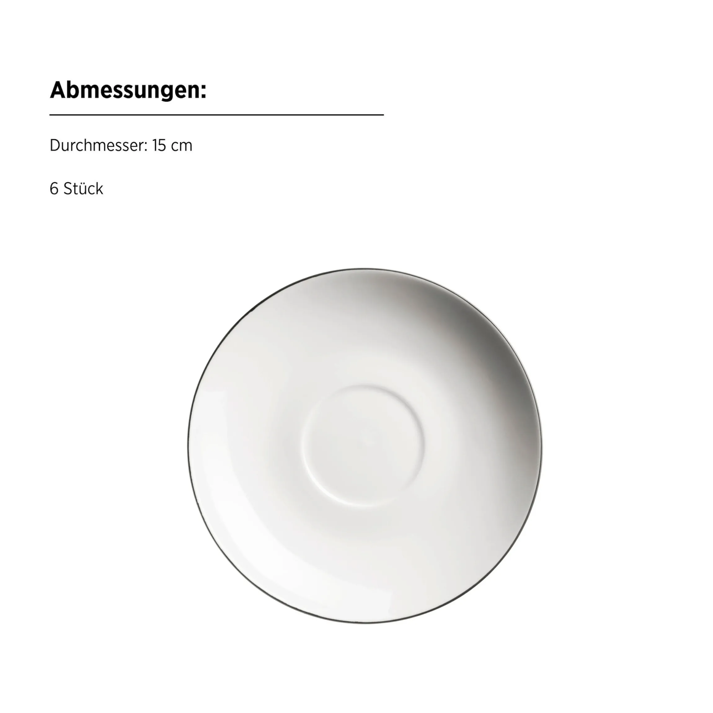 Kaffeeservice, Porzellan Felise Weiß / Schwarz