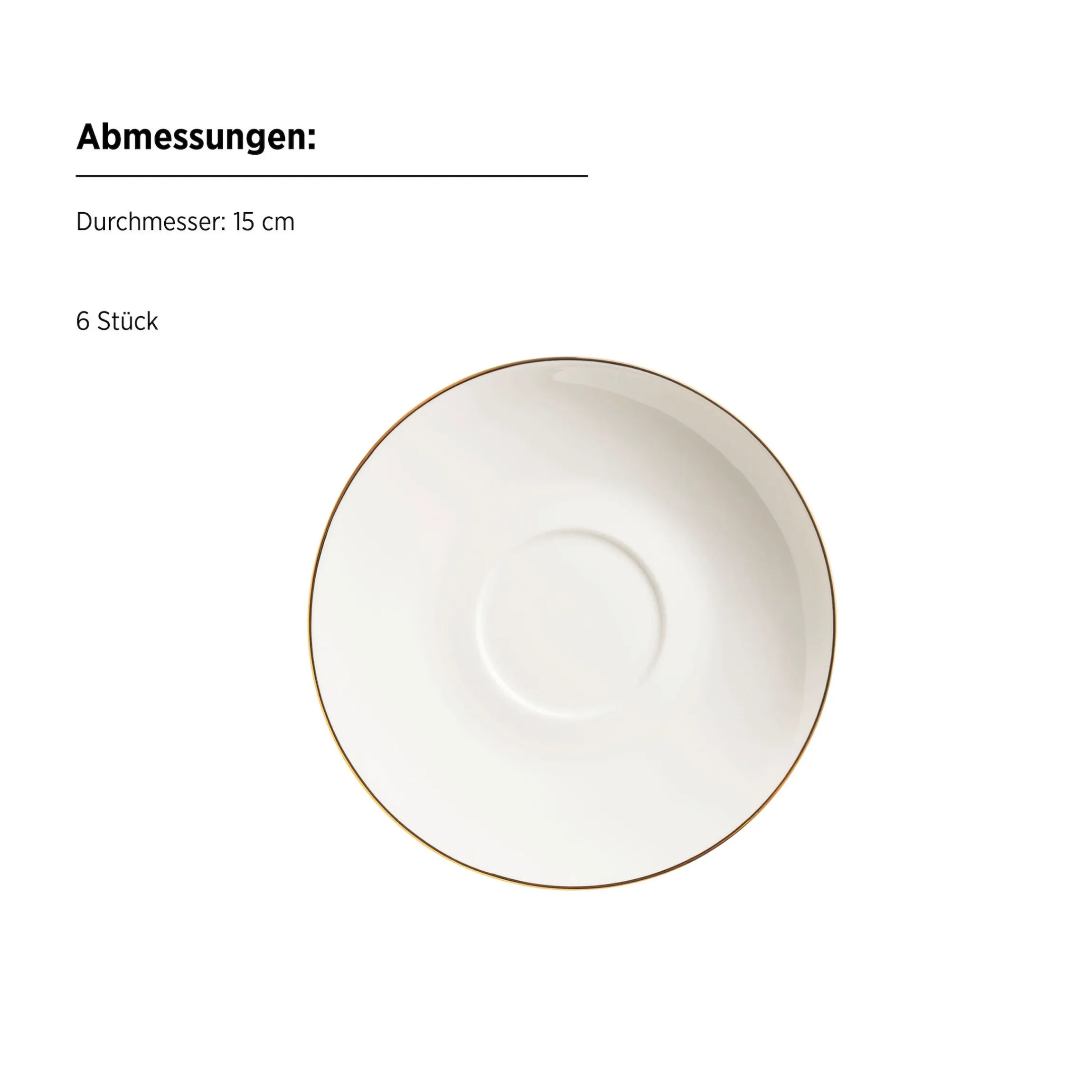 Kaffeeservice, Porzellan Felise Weiß / Gold