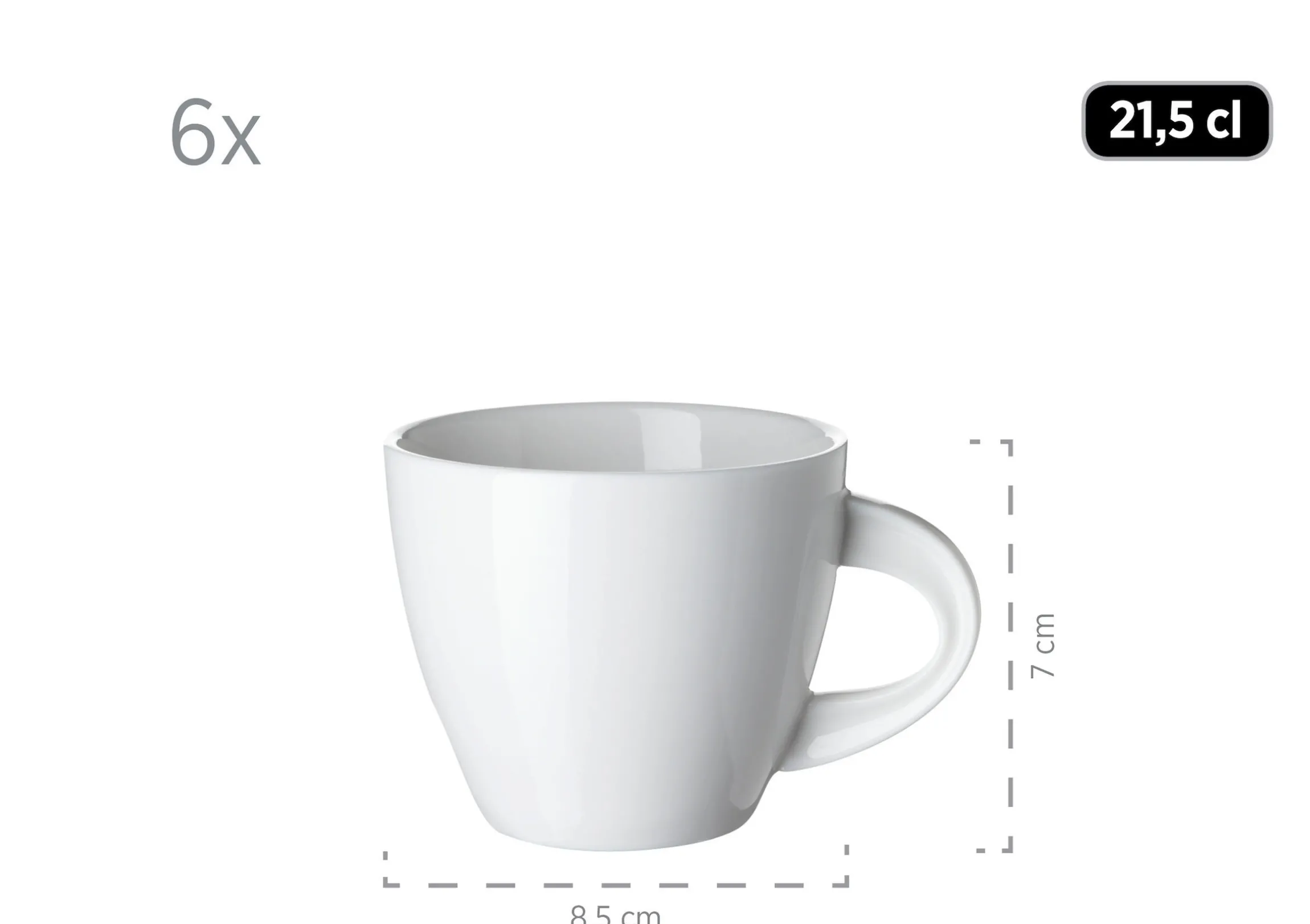 Kaffeeservice, Porzellan LA MUSICA 6 x Dessertteller, 6 x Kaffeetasse, 6 x Kaffeeuntertasse