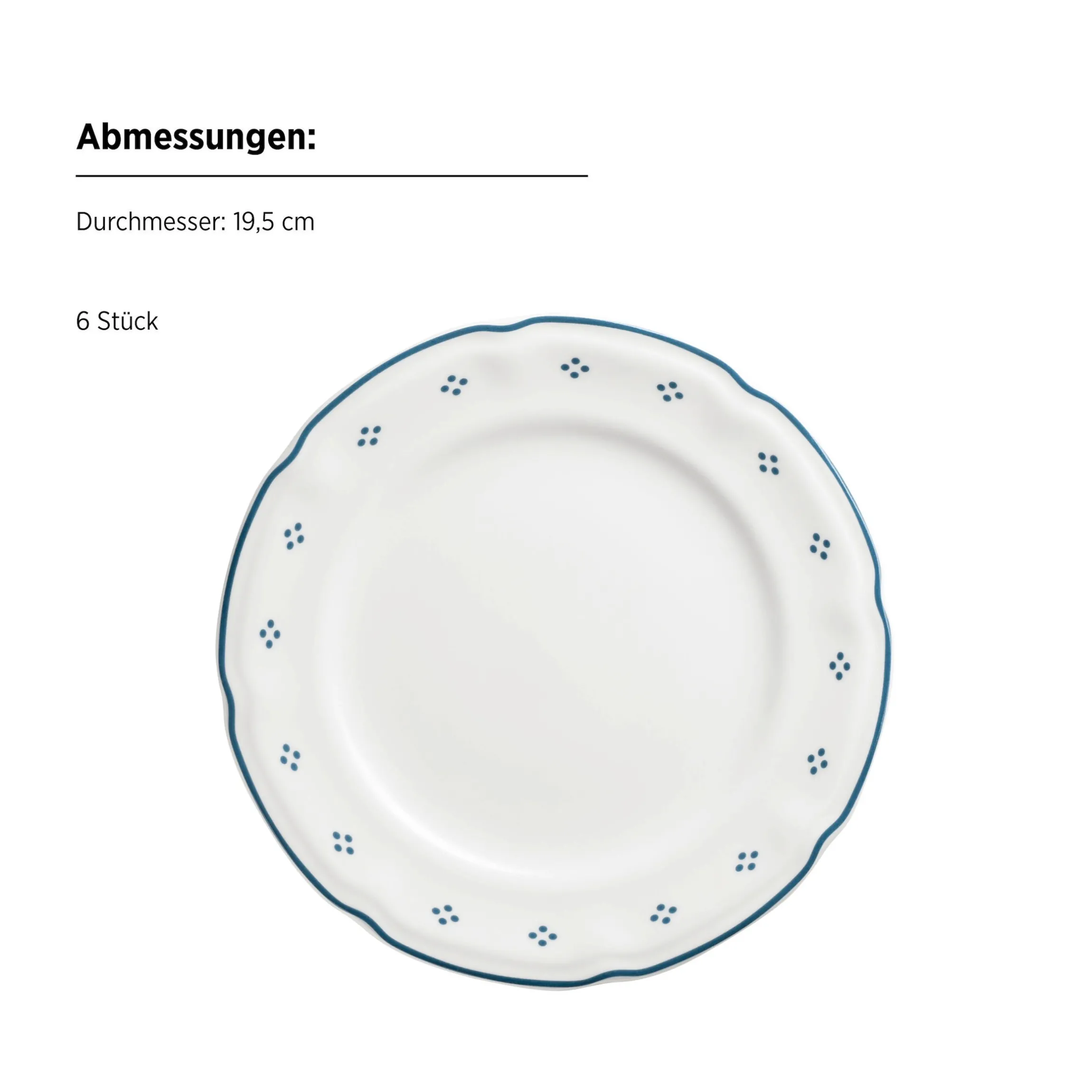 Kaffeeservice, Porzellan Lova Weiß / Blau
