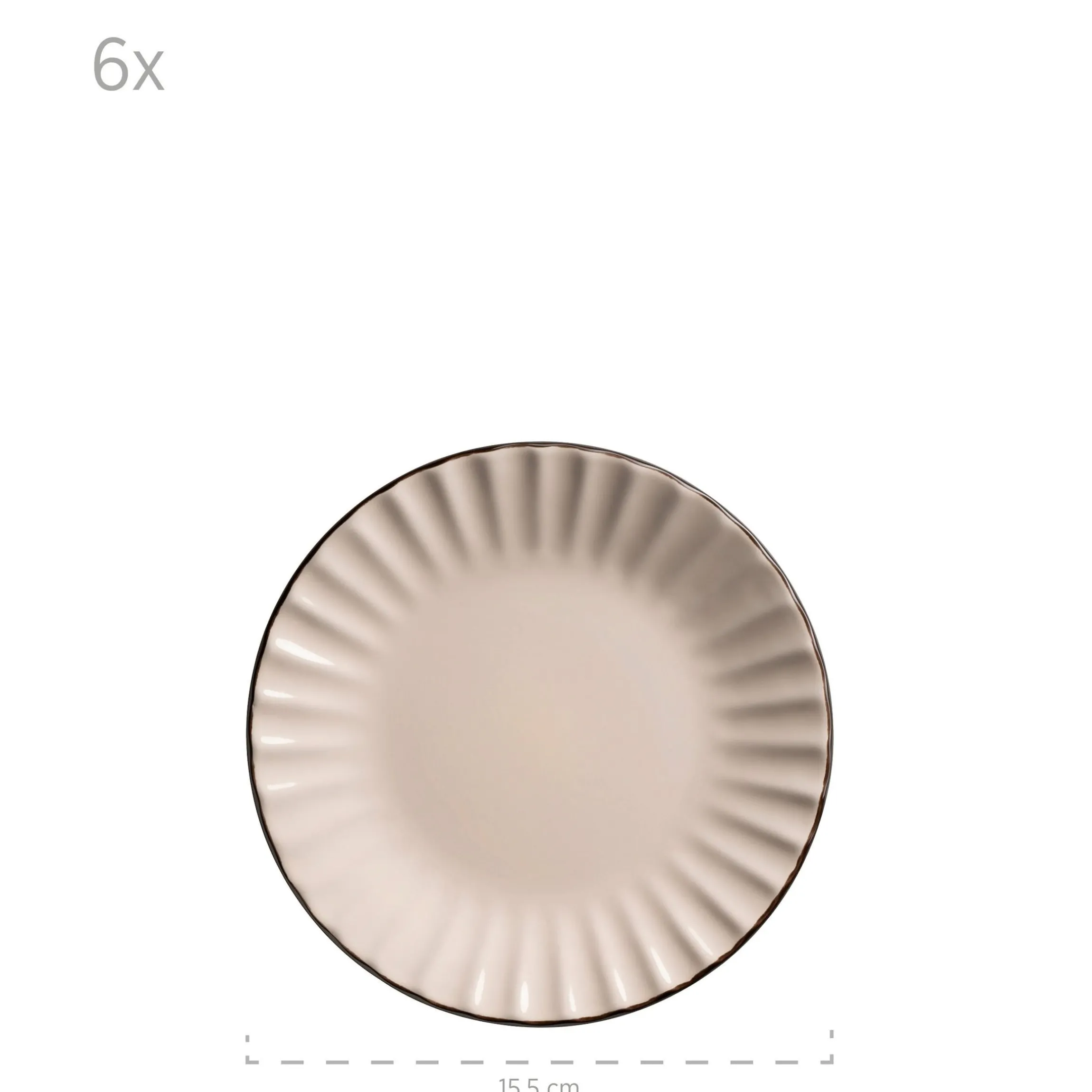 Kaffeeservice, Steinzeug Osita 6 x Speisteller, 6 x Dessertteller, 6 x Müslischüssel