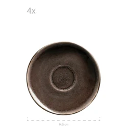 Kaffeetassen-Set, Keramik Niara Organic 4 x Kaffeetasse, 4 x Untertasse