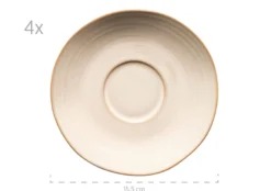 Kaffeetassenset, Keramik Nottingham Beige