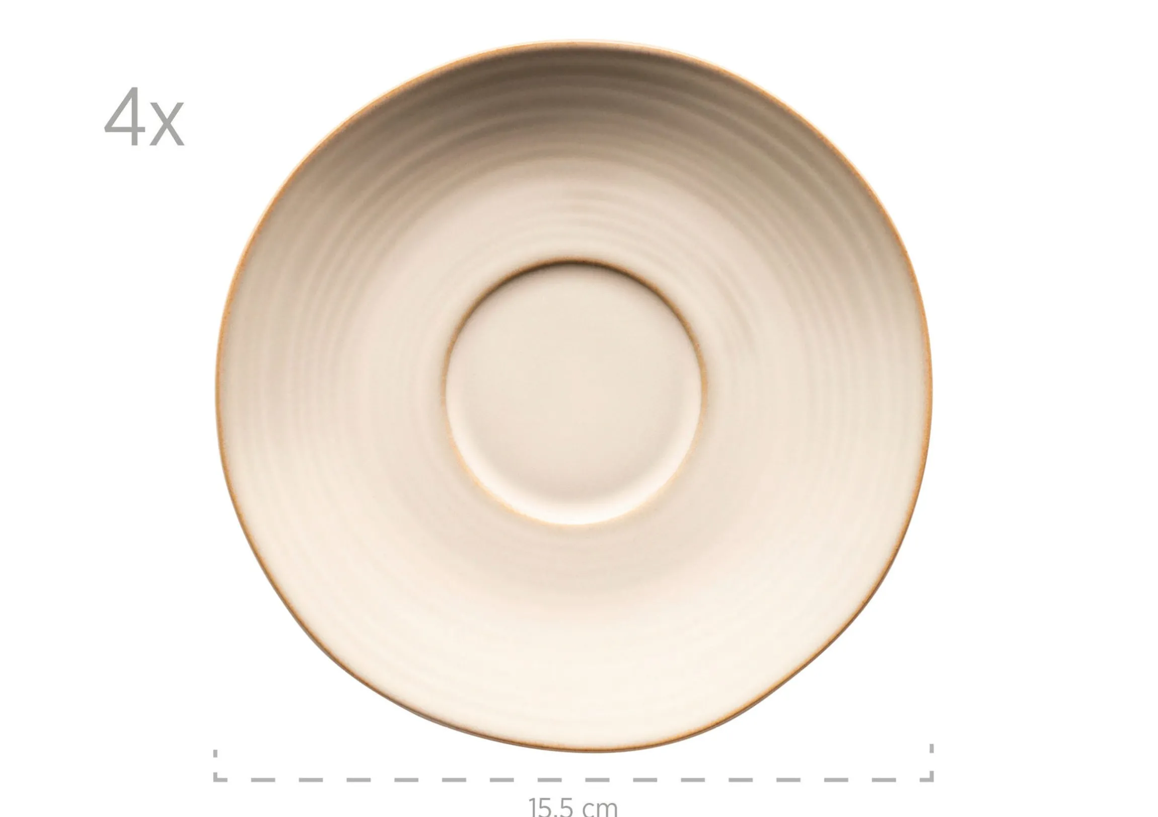 Kaffeetassenset, Keramik Nottingham Beige