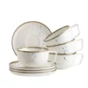 Kaffeetassen-Set, Porzellan Pintar Beige / Blau