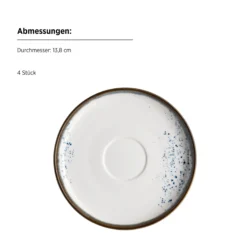Kaffeetassen-Set, Porzellan Pintar Beige / Blau
