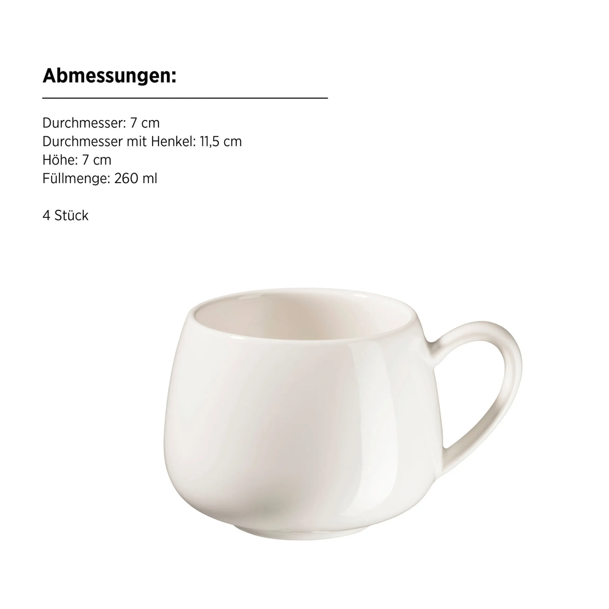 Kaffeetassen Set, Porzellan Taya