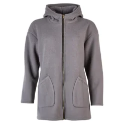 Kapuzen-Fleecejacke „Florine“ grau