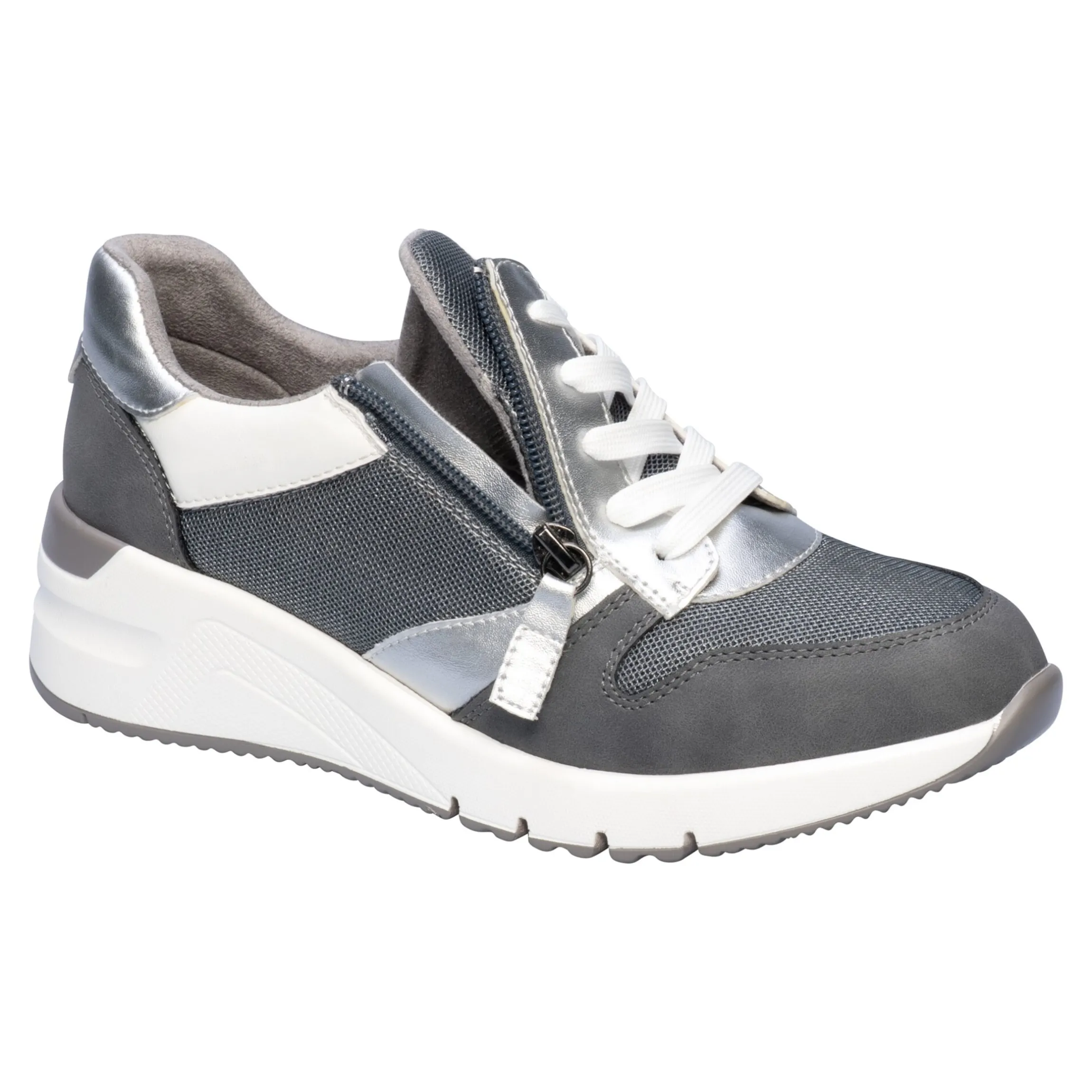 Keil-Sneaker H-Weite „Federleicht“ grau