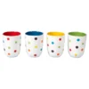 Keramik-Becher „Kunterbunt“, 4 Stück je 340 ml