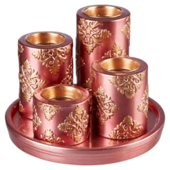 Kerzenteller "Adventszeit", 5-teilig