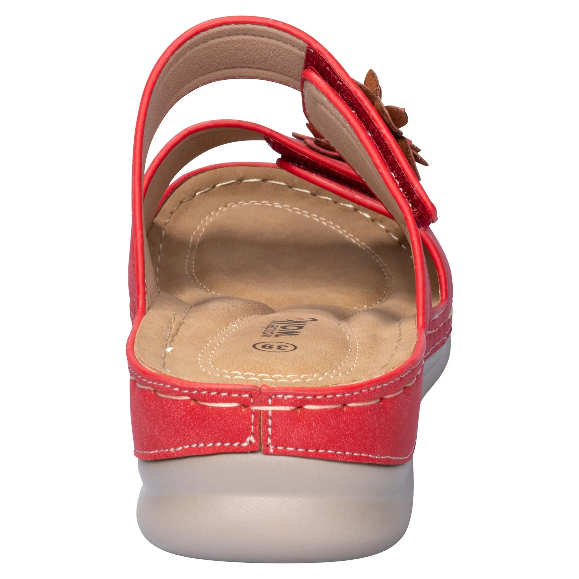 Klettpantolette „Annette" rot