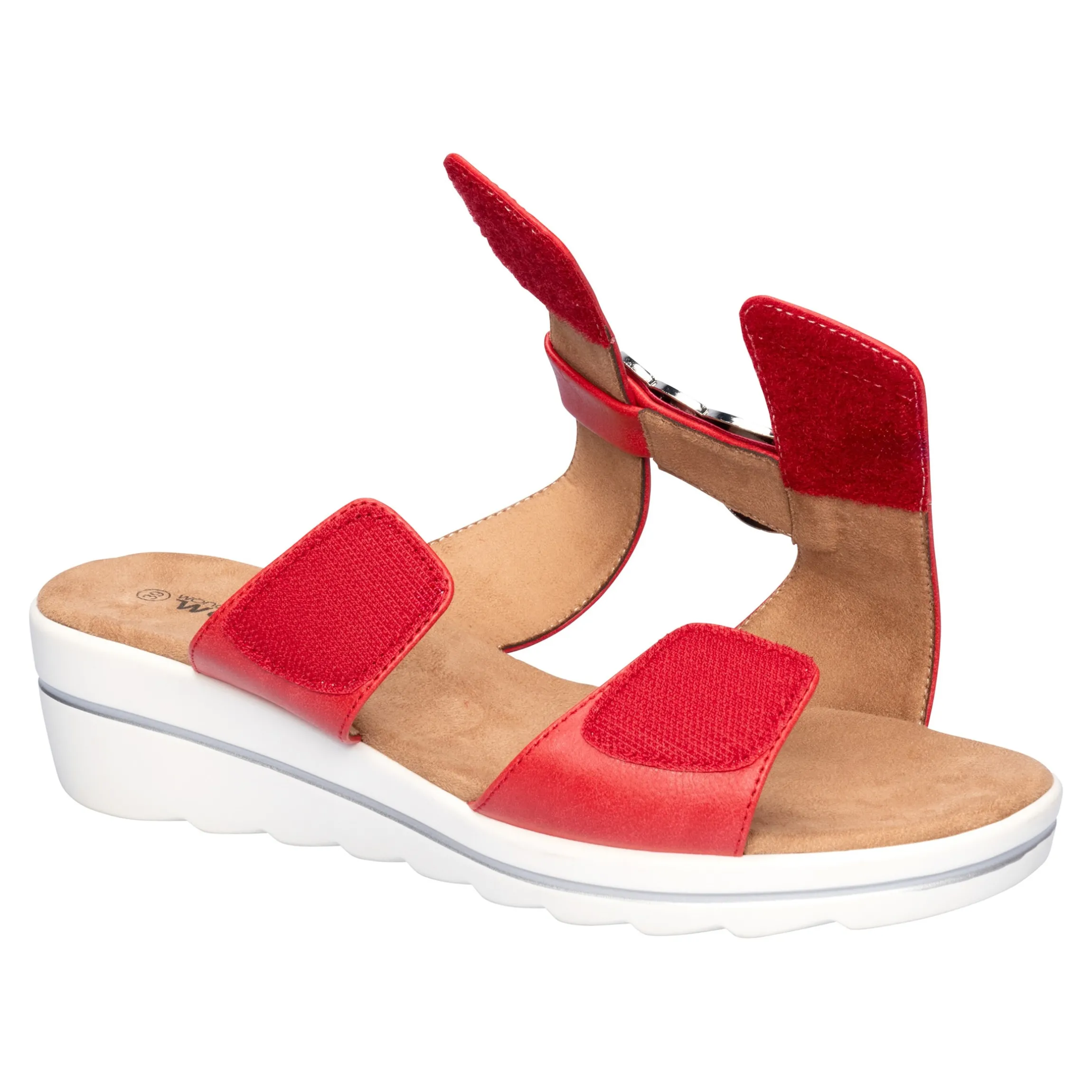 Klett-Pantolette "Elegant" rot