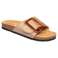 Klett-Pantolette „Miriam“ taupe