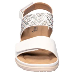 Klett-Stretchsandalette „Saskia“ weiß