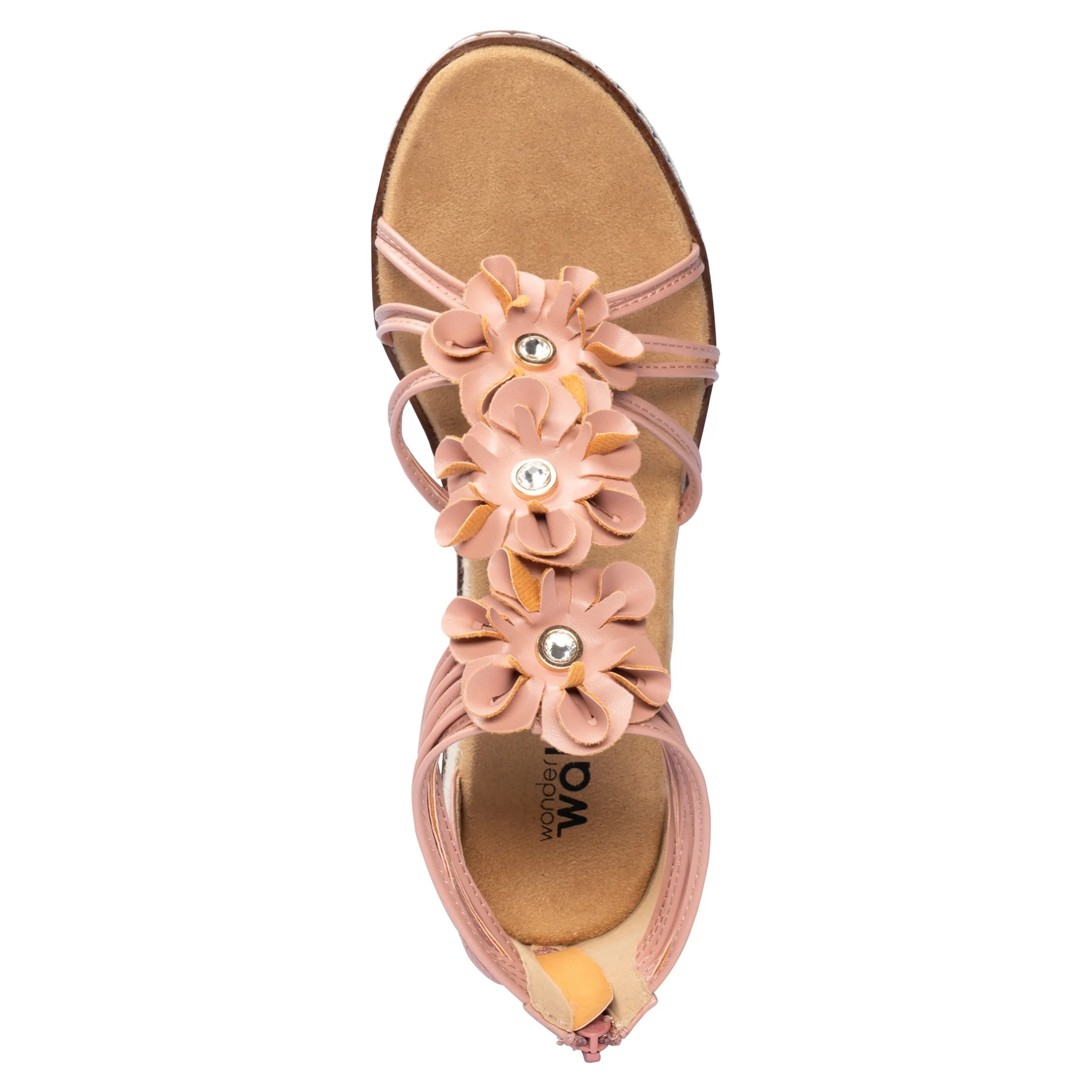 Knöchel-Sandalette "Blume" nude