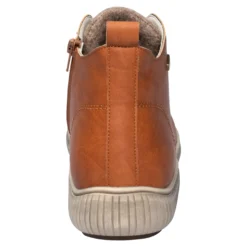 Knöchel-Sneaker mit Reißverschluss „Sabine“ cognac