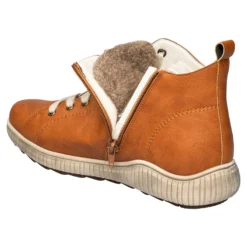Knöchel-Sneaker mit Reißverschluss „Sabine“ cognac