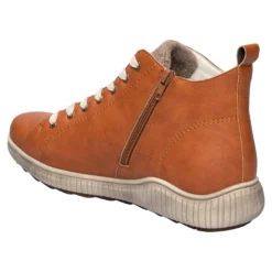 Knöchel-Sneaker mit Reißverschluss „Sabine“ cognac