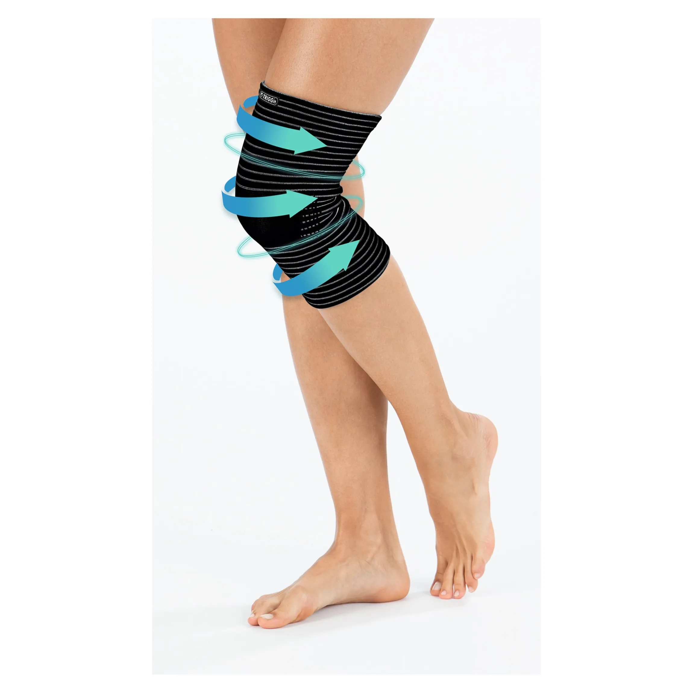Kniebandage TRIGGin mit Kupfer- & Carbonfasern