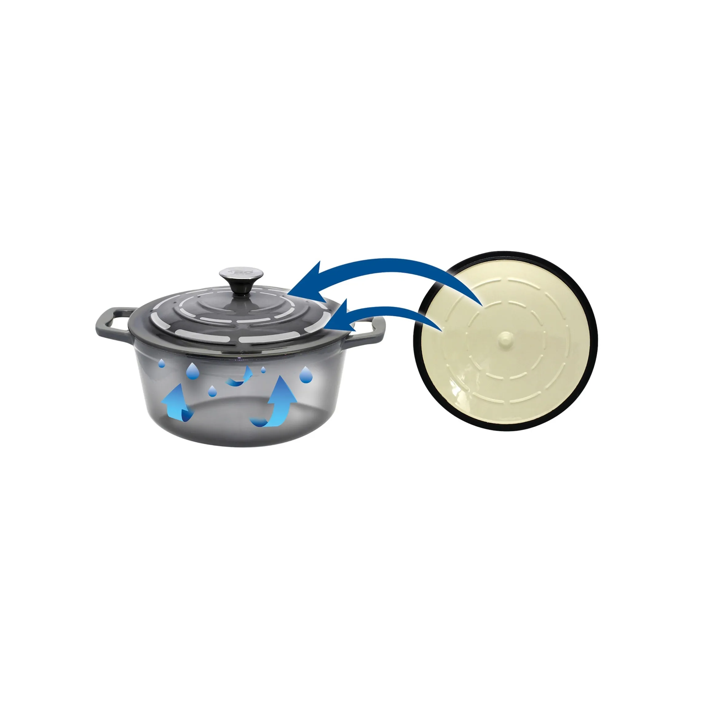 Kochtopf Gusseisen rund, 4,5l