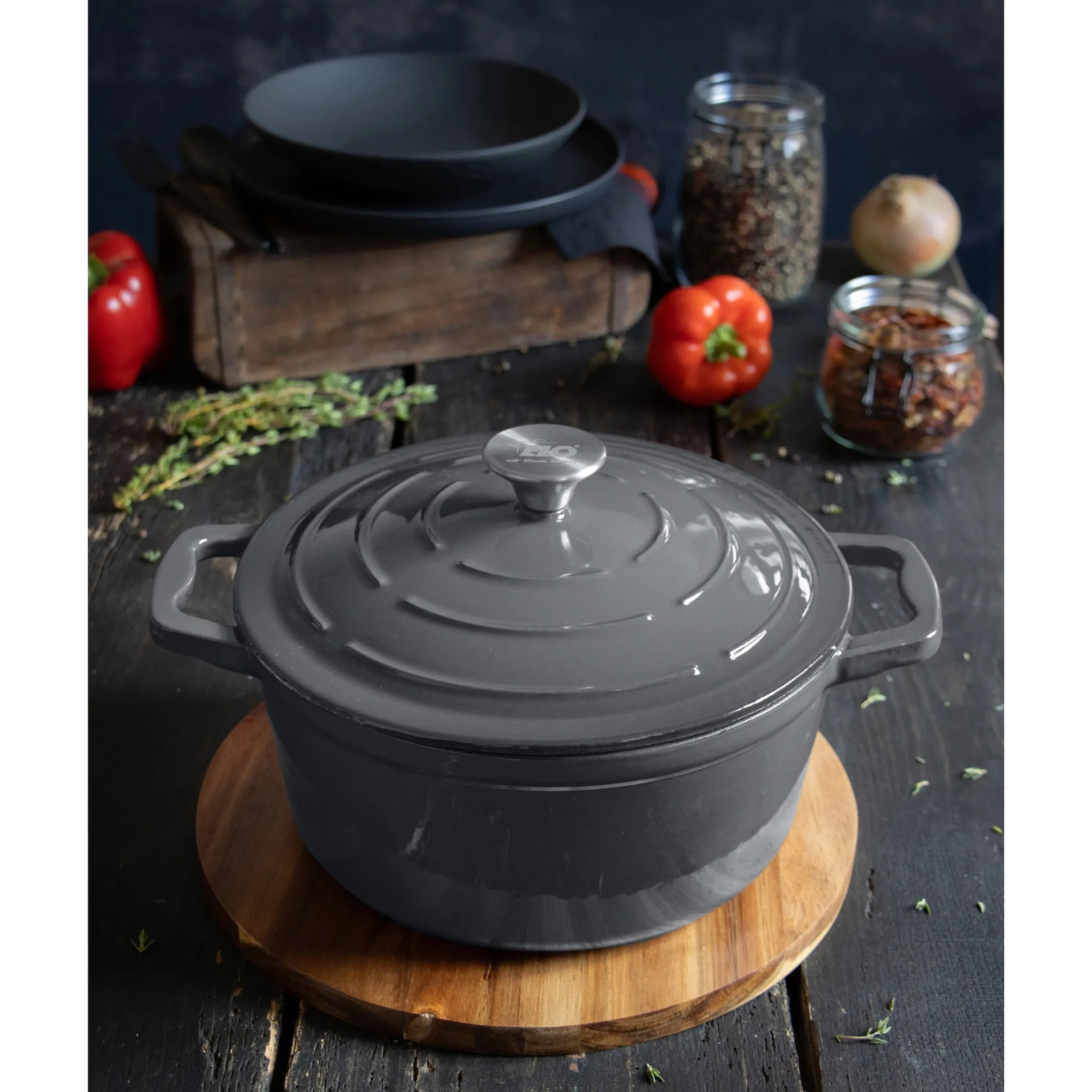 Kochtopf Gusseisen rund, 4,5l