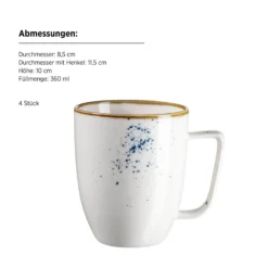 Kombiservice, Porzellan Pintar Beige / Blau