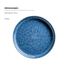 Kombiservice, Steinzeug Filippa Blau