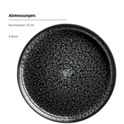 Kombiservice, Steinzeug Filippa Schwarz