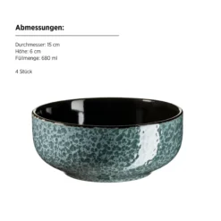 Kombiservice, Steinzeug Filippa Grün