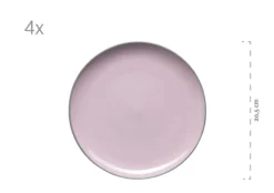 Kombiservice, Steinzeug Maila Rosa / Grau / Blau / Grün