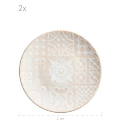 Kombiservice, Steinzeug Trad. Tiles Weiß