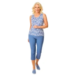 Komfort-Capri-Schlupfhose „Karin“ rauchblau
