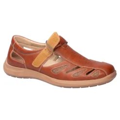 Komfort-Herrensandale "Helmut" cognac